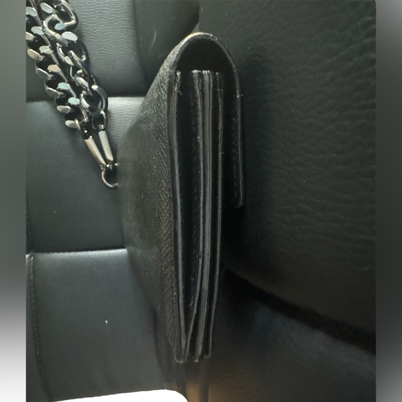 Louis Vuitton Black Taiga Leather Accordion Chain Wallet Long Flap - Picture 5 of 10
